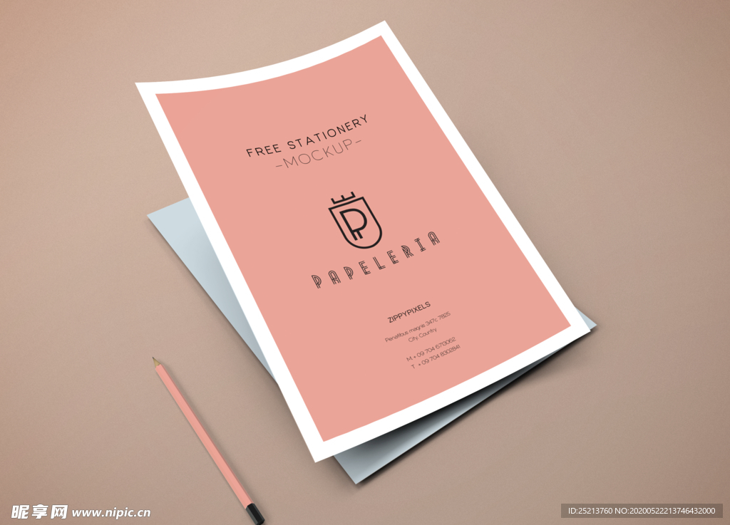 单张宣传样张样机模板