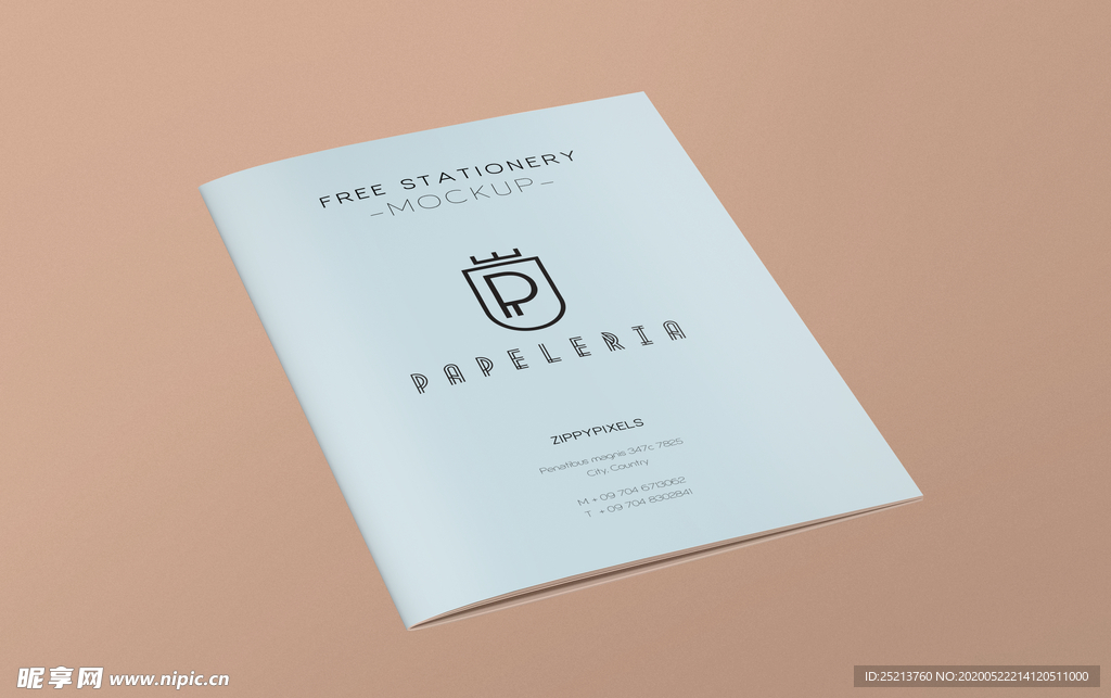 册子封面样机模板