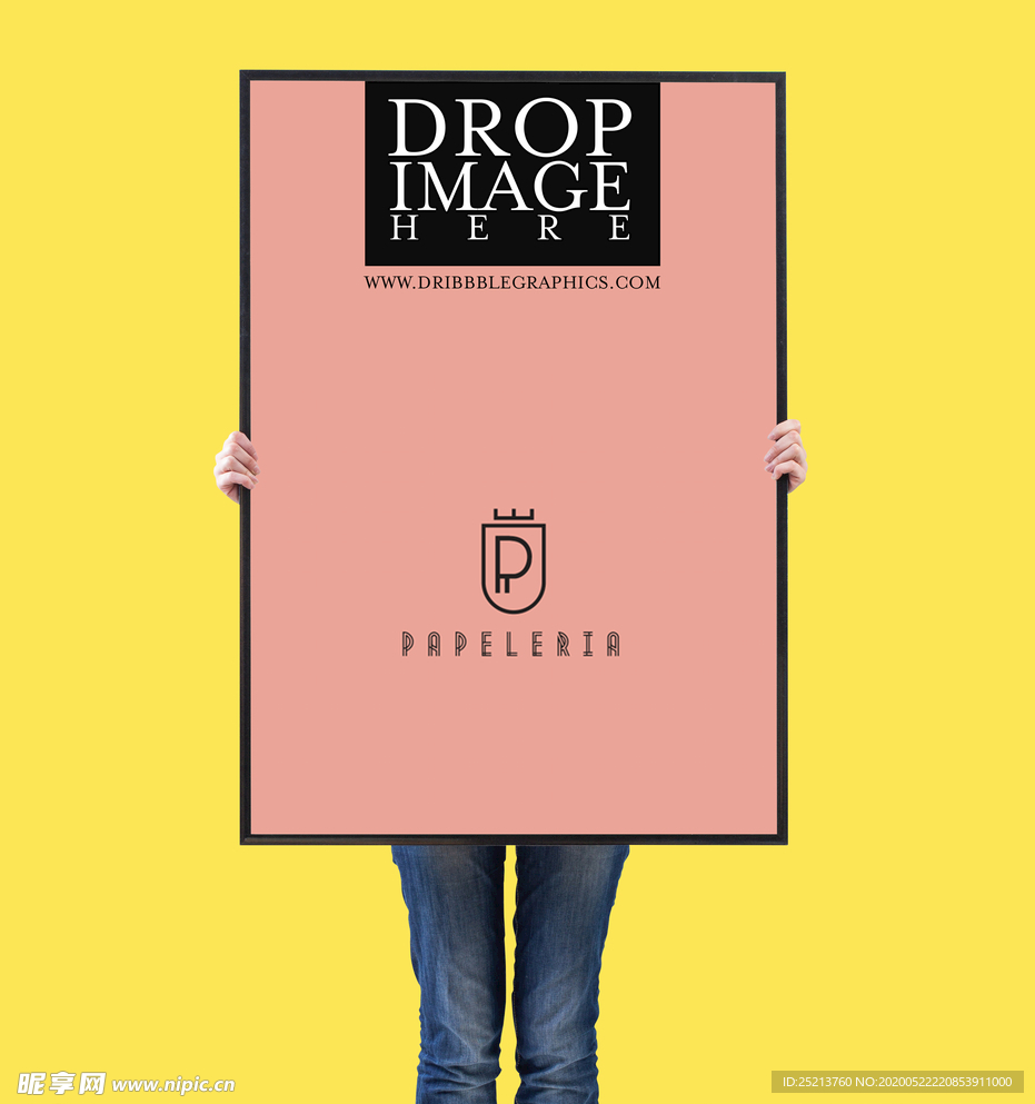 大海报样机模板