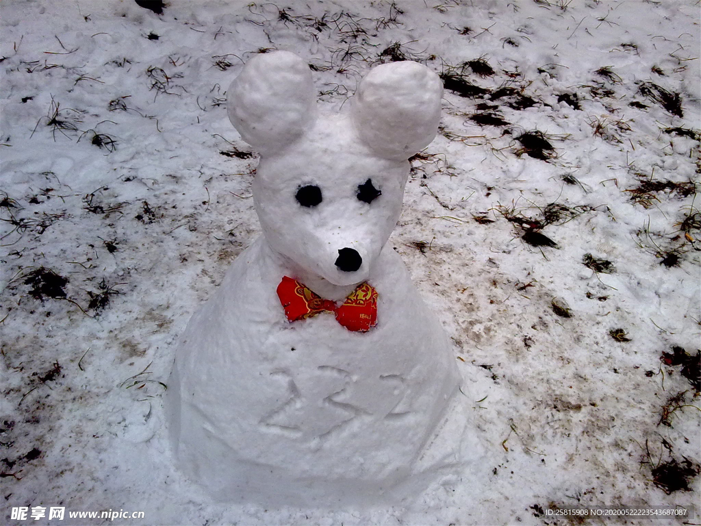 雪人冬日图片