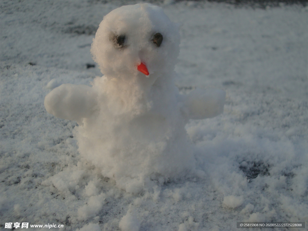 雪人冬日图片