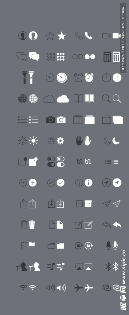 52个IOS系统图标PSD