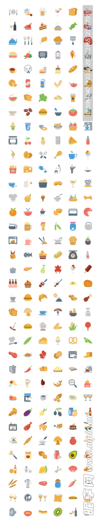 扁平化美食图标