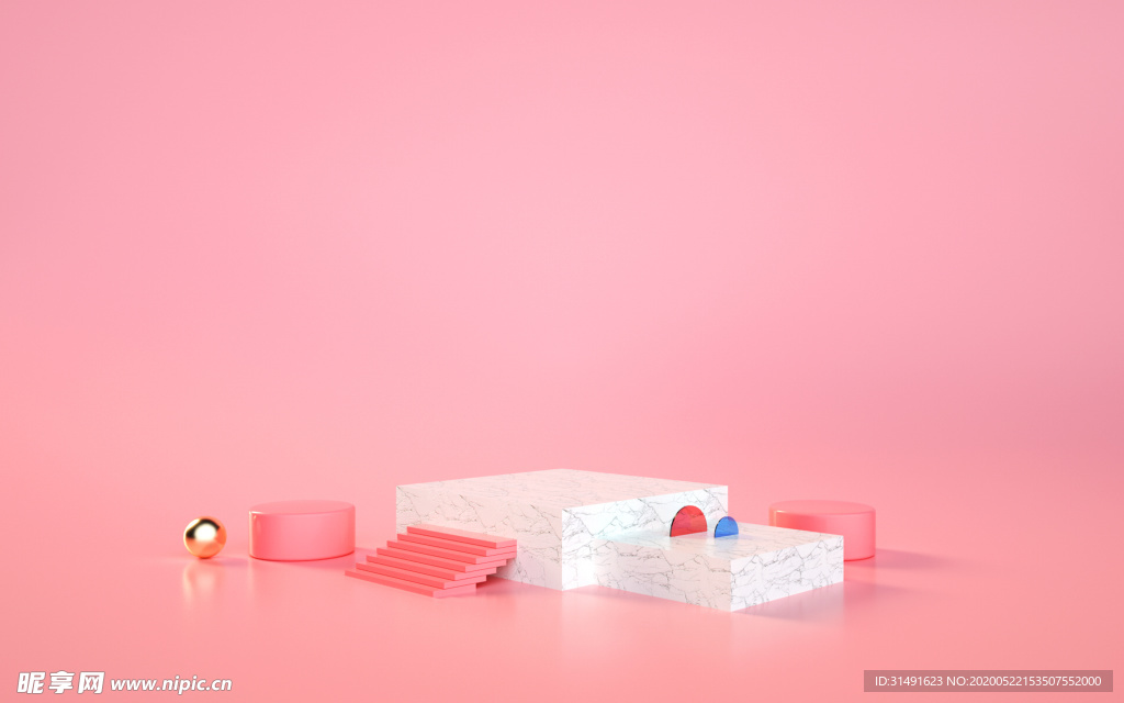 几何场景 背景 电商 主图