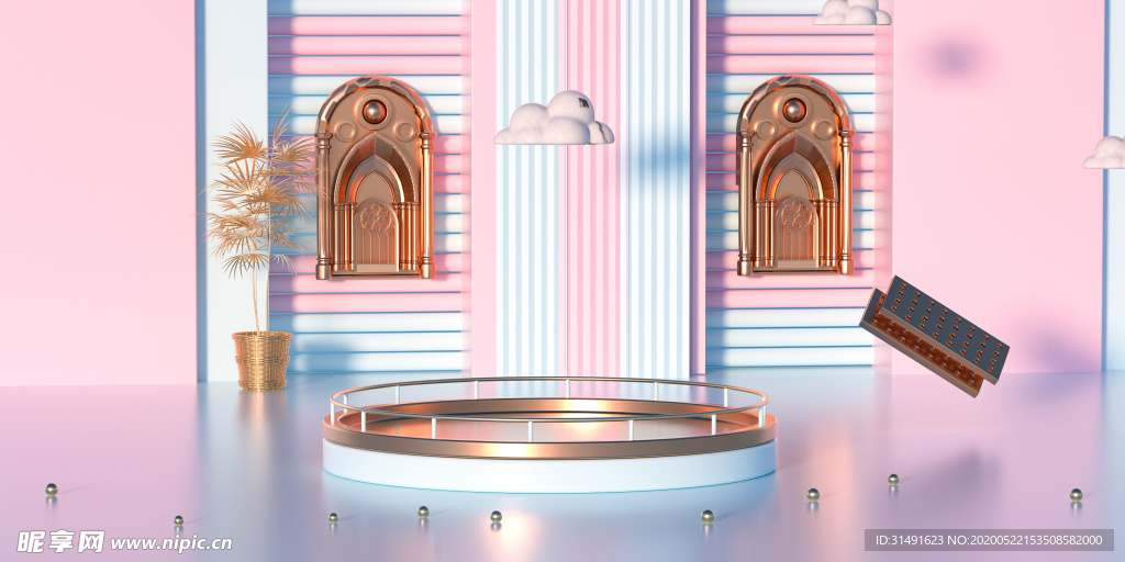 几何场景 背景 电商 主图