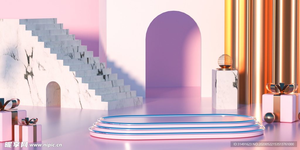 几何场景 背景 电商 主图 产