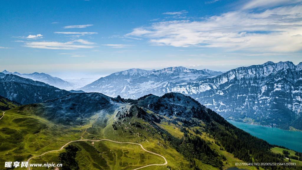 山水 森林 天空
