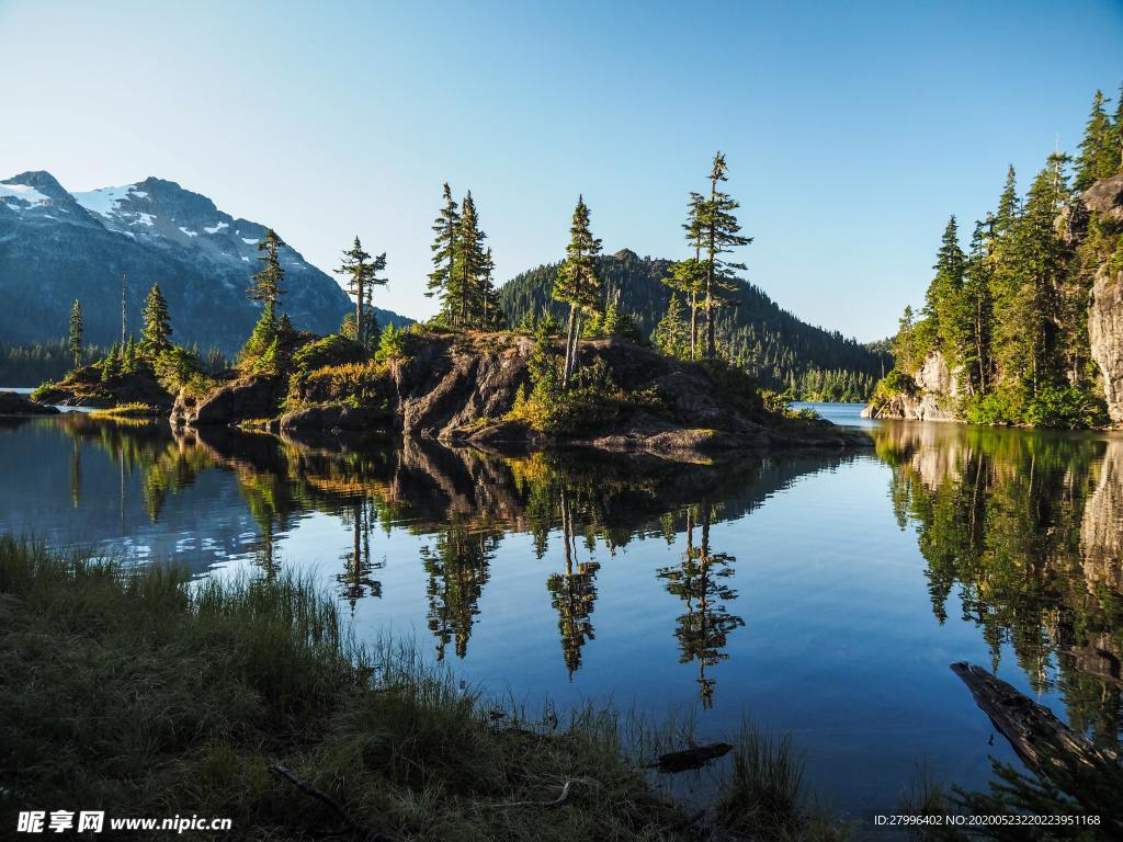 山水 森林 天空