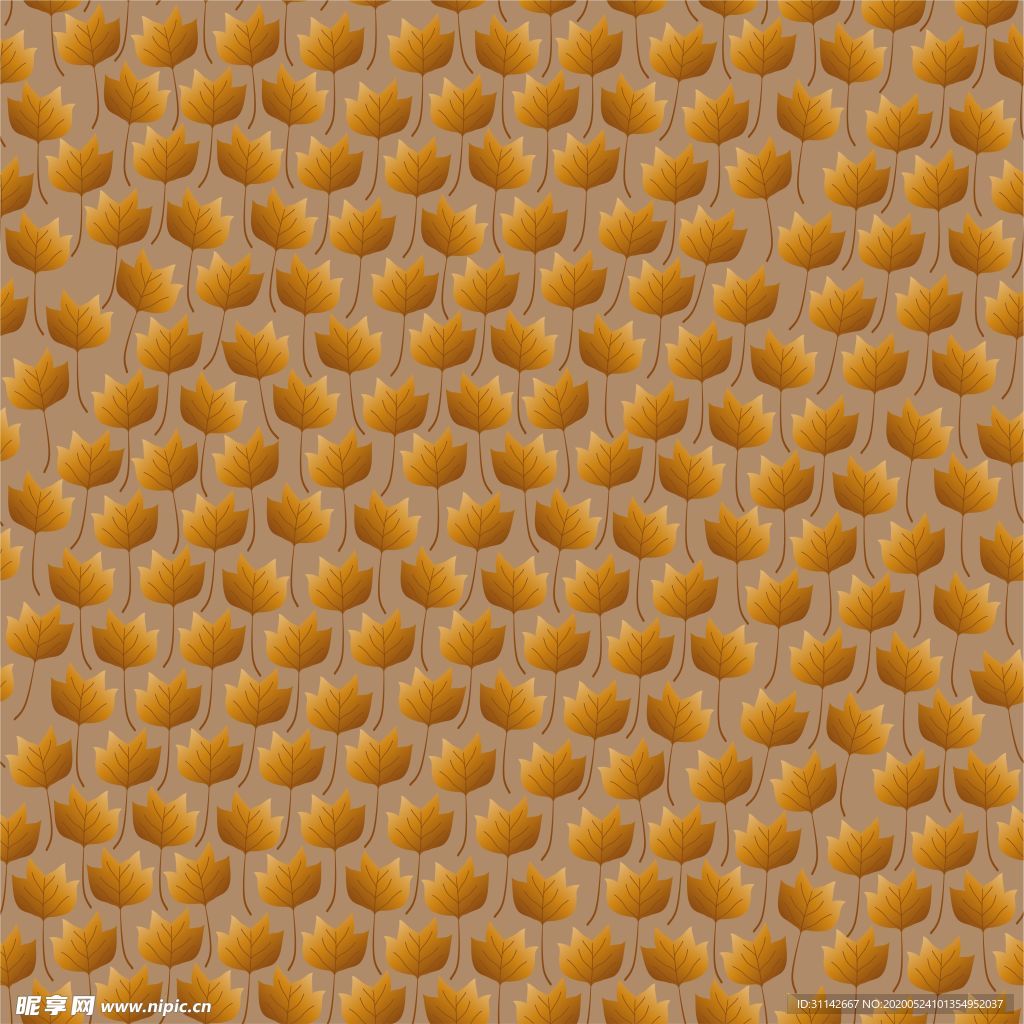 无缝花纹 树叶