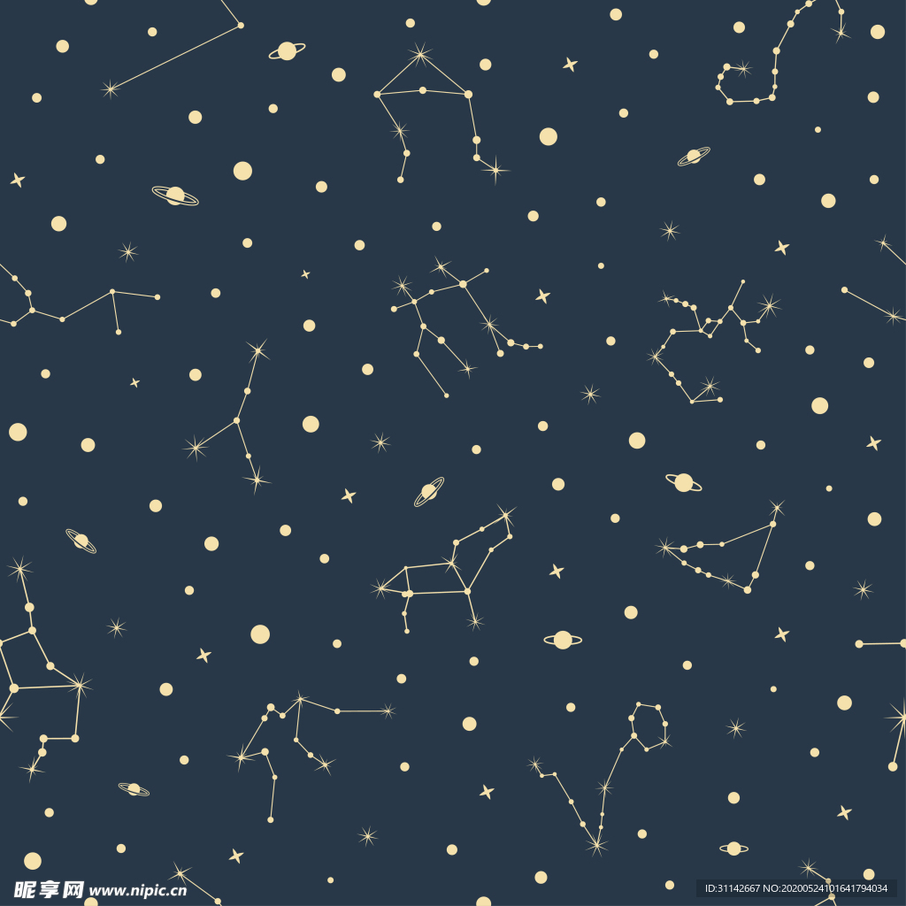 星座无缝花纹