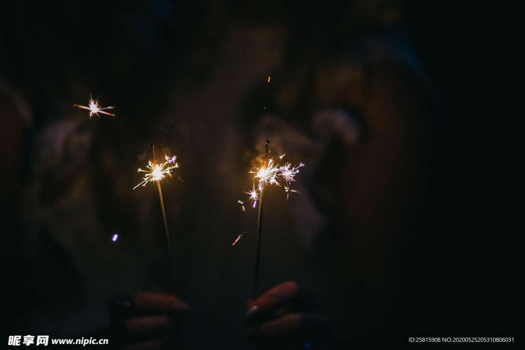 烟花棒烟火祝福图片