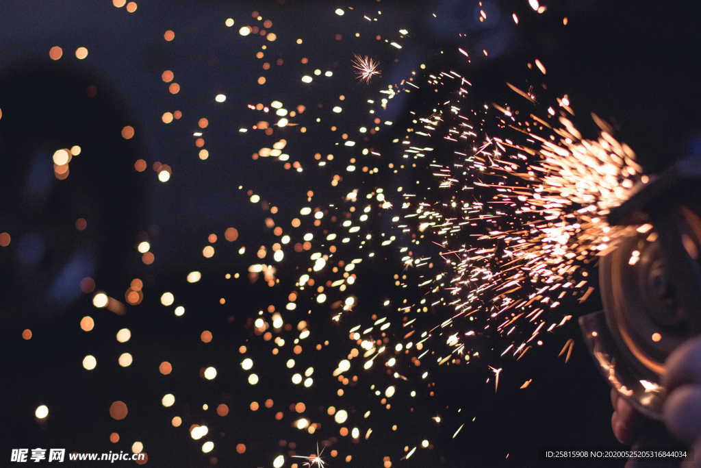 烟花棒烟火祝福图片