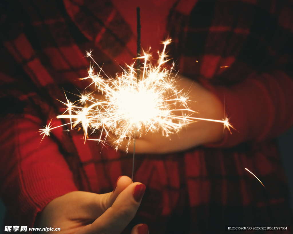 烟花棒烟火祝福图片