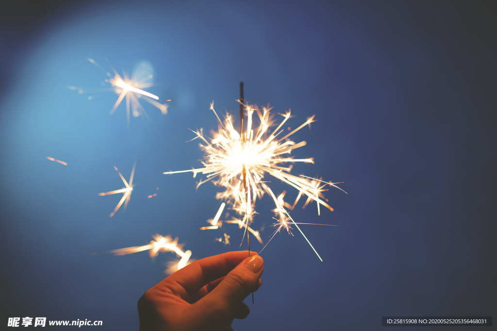 烟花棒烟火祝福图片