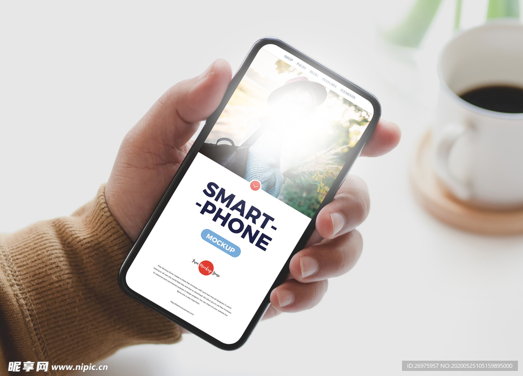 手持智能手机样机