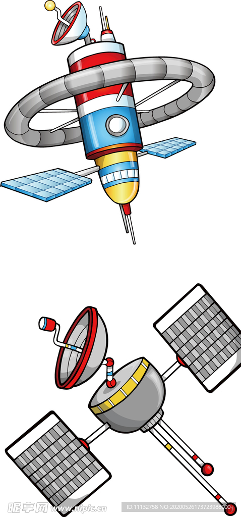 卡通宇宙空间站太空卫星接收器