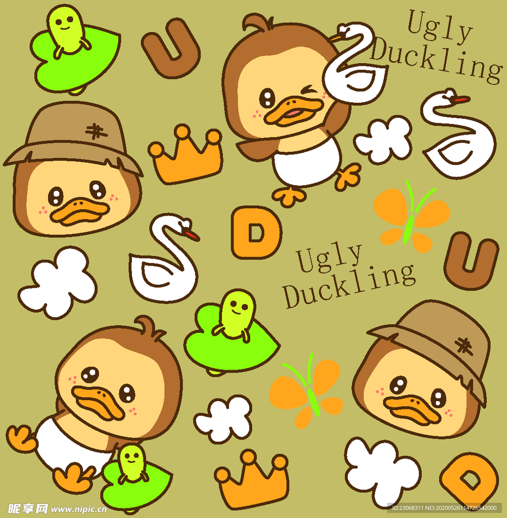 卡通鸭子