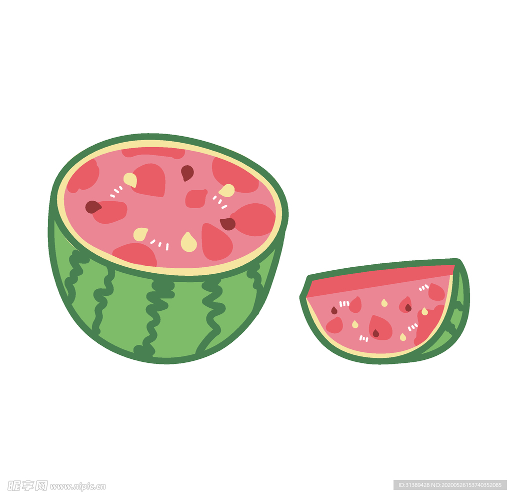 西瓜插画
