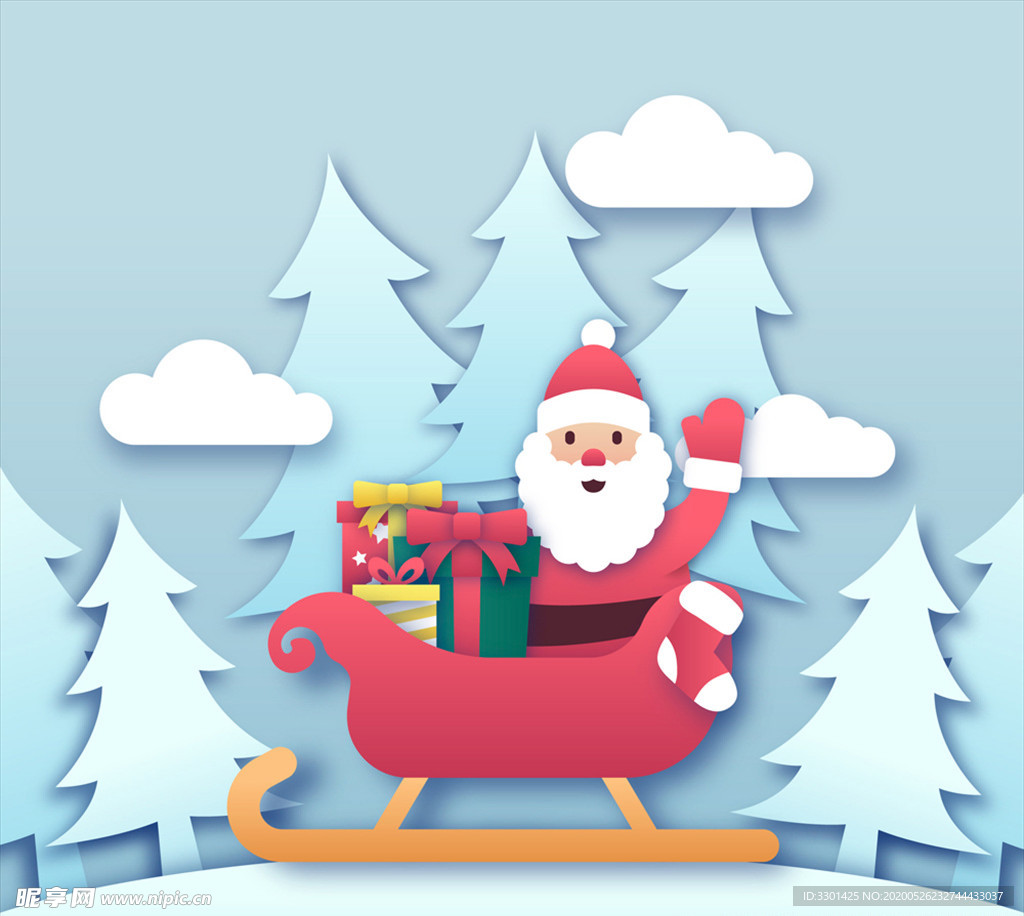 圣诞雪橇圣诞老人