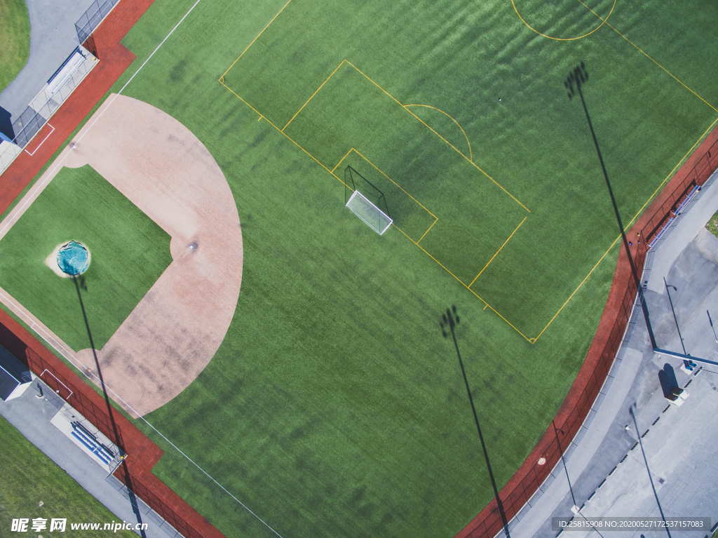 足球场绿荫图片