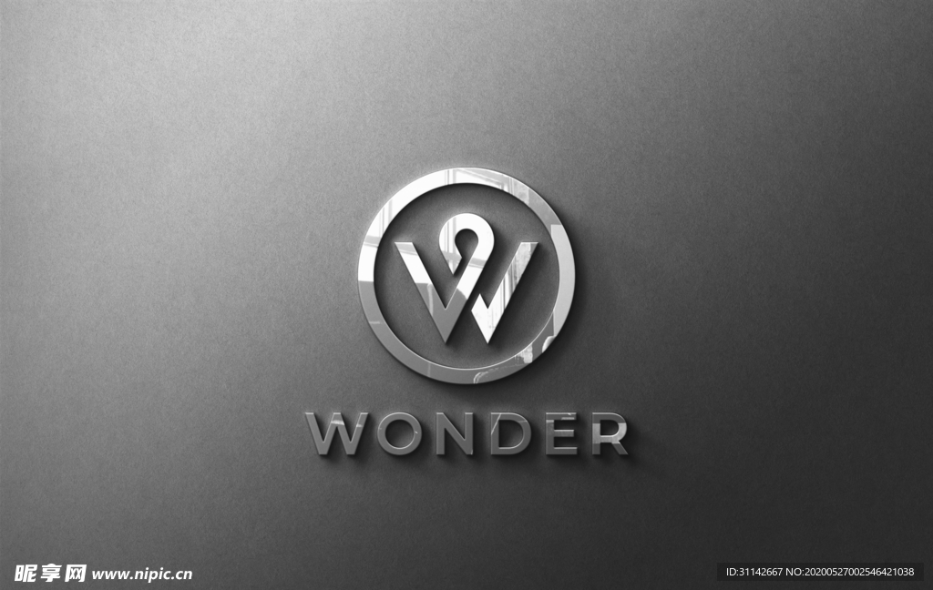 LOGO样机 金属浮雕效果