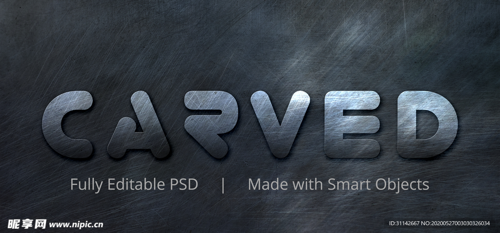 字体样式 金属纹理效果