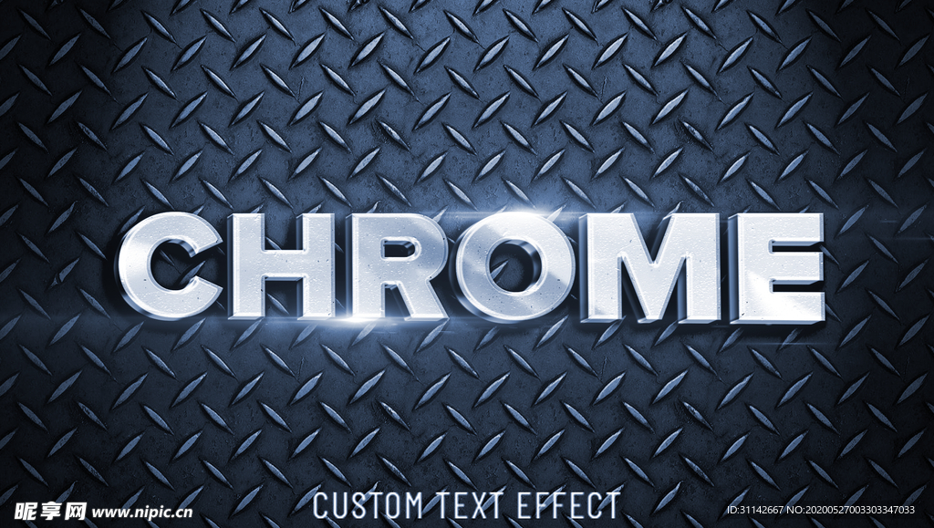 字体样式 金属浮雕字体效果