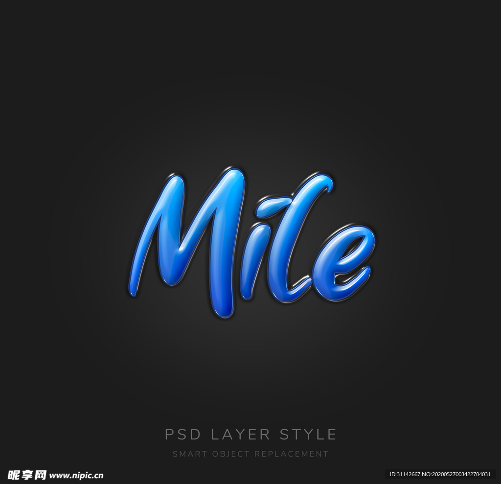 字体样式 黑底蓝字对比效果