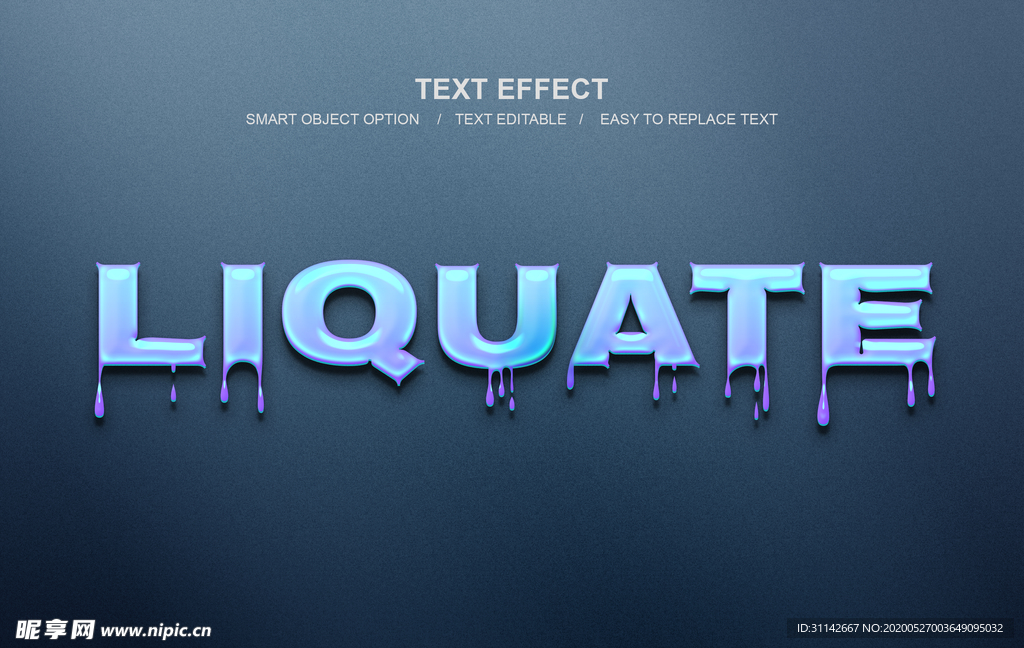 字体样式 液体流动效果