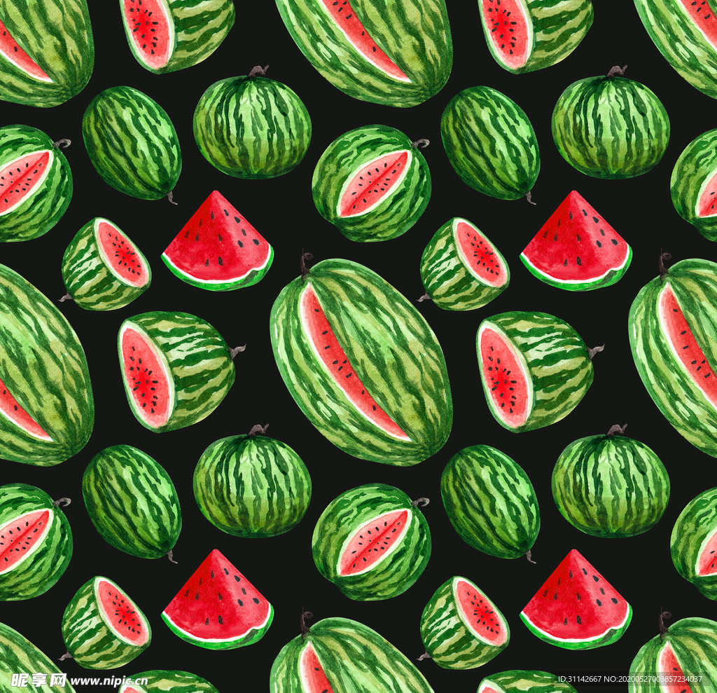 无缝花纹 西瓜
