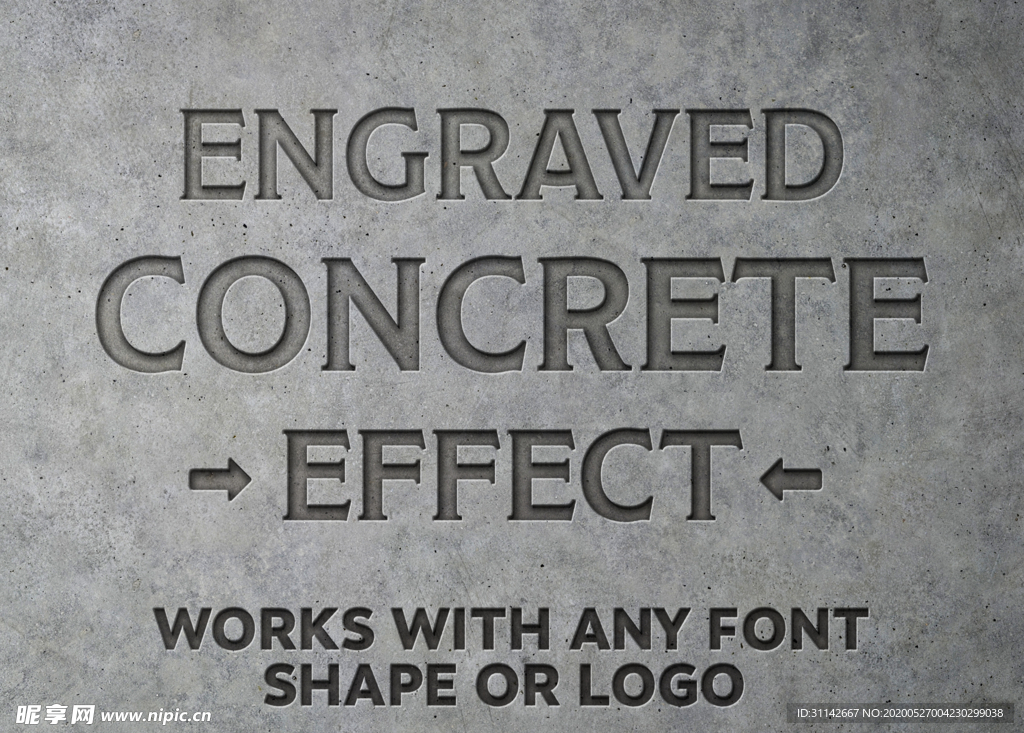 字体样式 混凝土雕刻