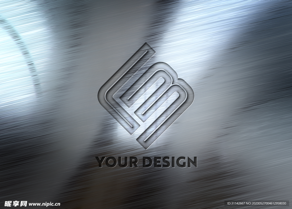 LOGO样机 金属雕刻效果