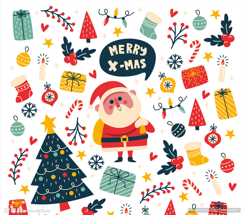 圣诞节老人节日物品