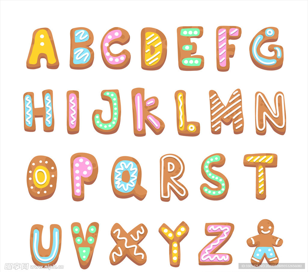 创意饼干字母