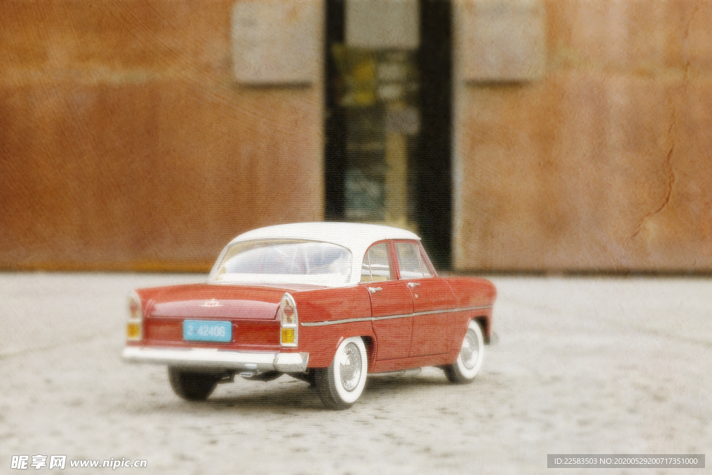 红色高档车模玩具