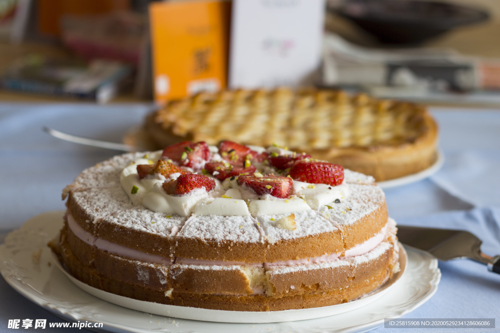 草莓蛋糕水果蛋糕图