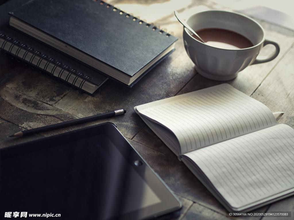 看书商务咖啡下午午后背景素材