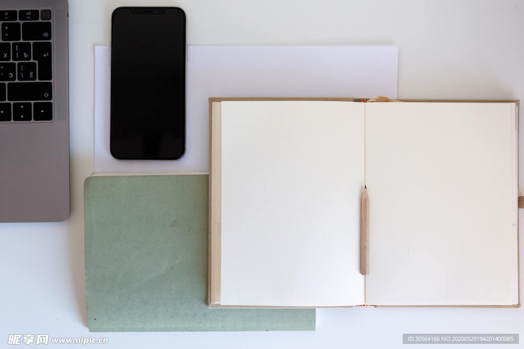 书本空白手机商务办公背景素材