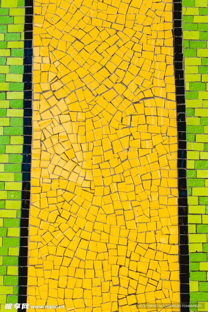 黄色瓷砖纹理背景