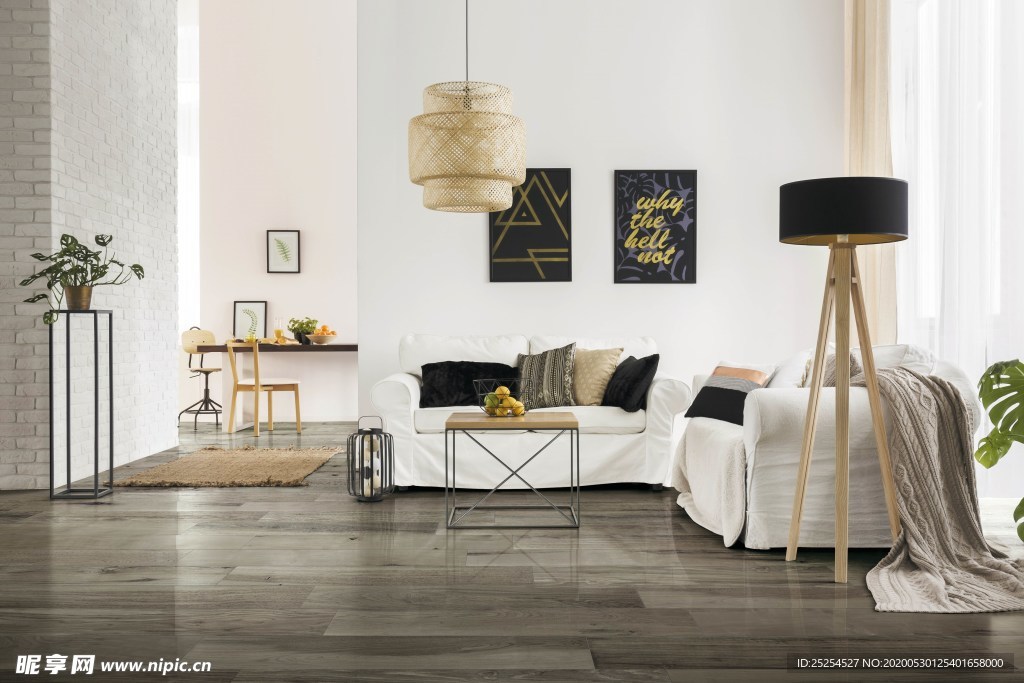 北欧客厅效果图