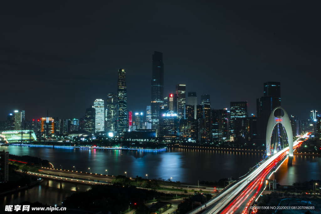 城市魅力夜景灯光图片