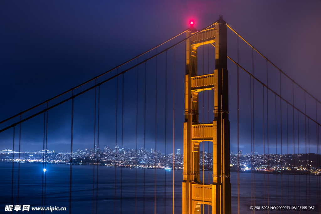 城市魅力夜景灯光图片