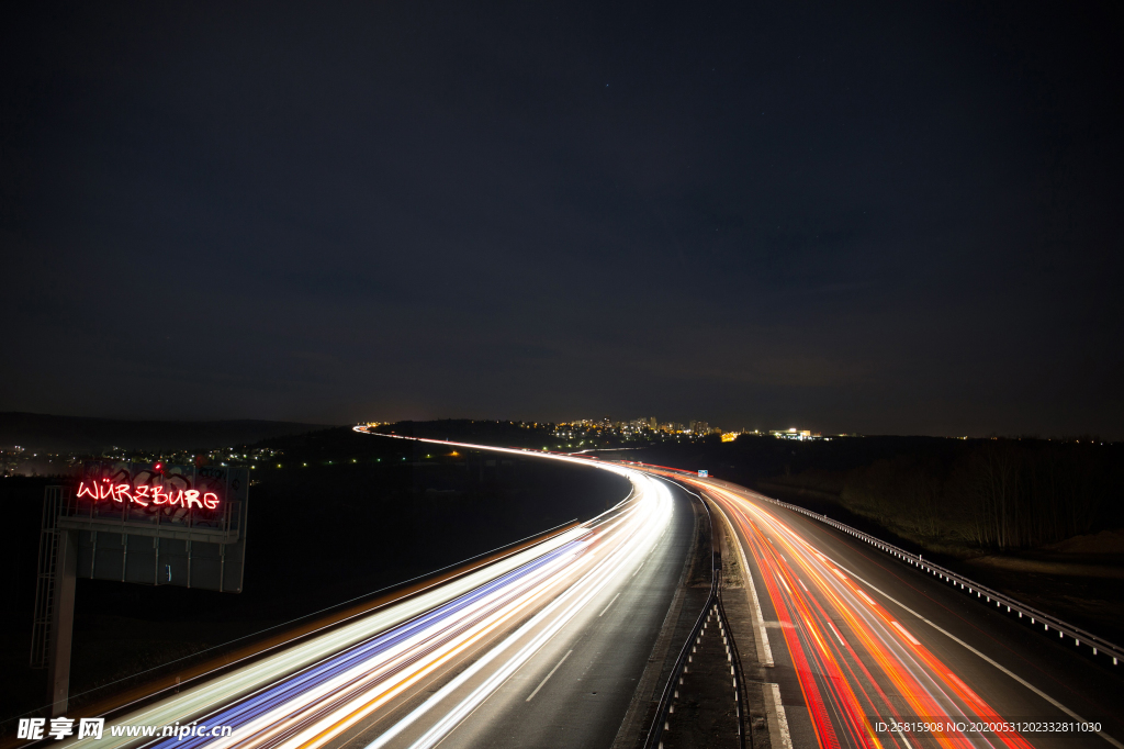 道路公路拖尾拖影图片