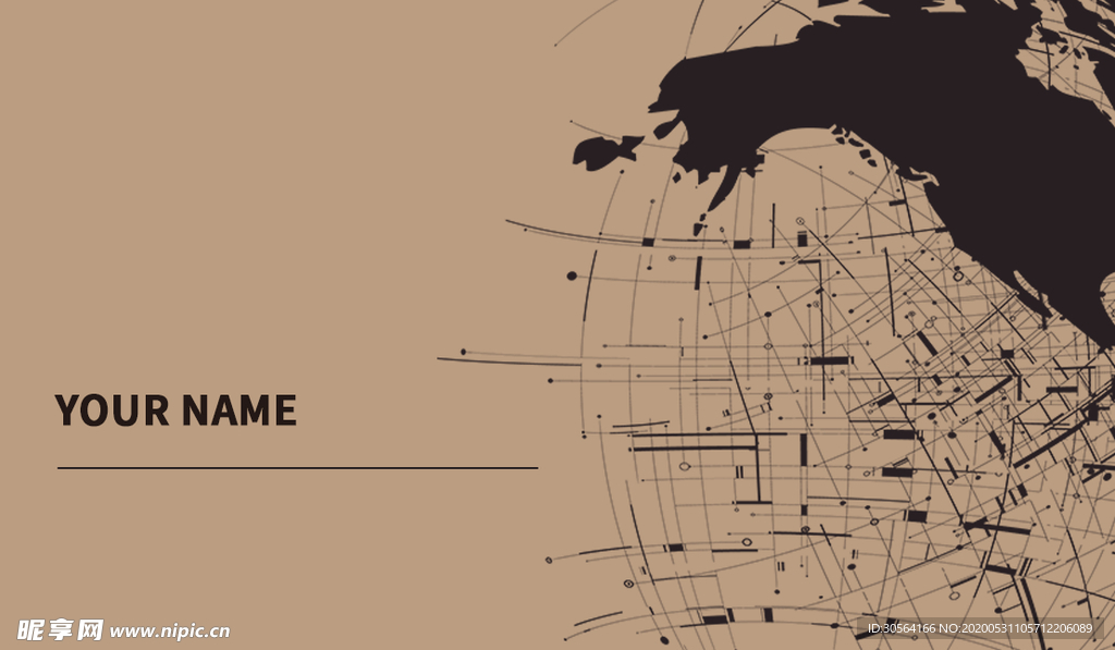 古风复古山水意境大气格局名片