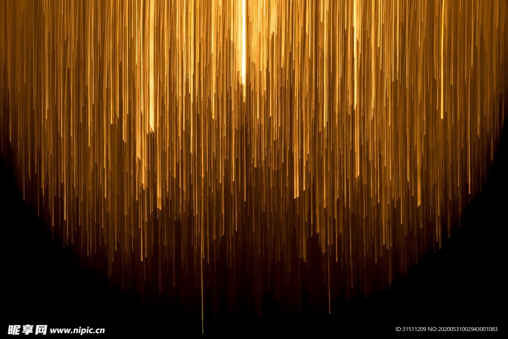 金色丝状烟花落下背景花纹素材