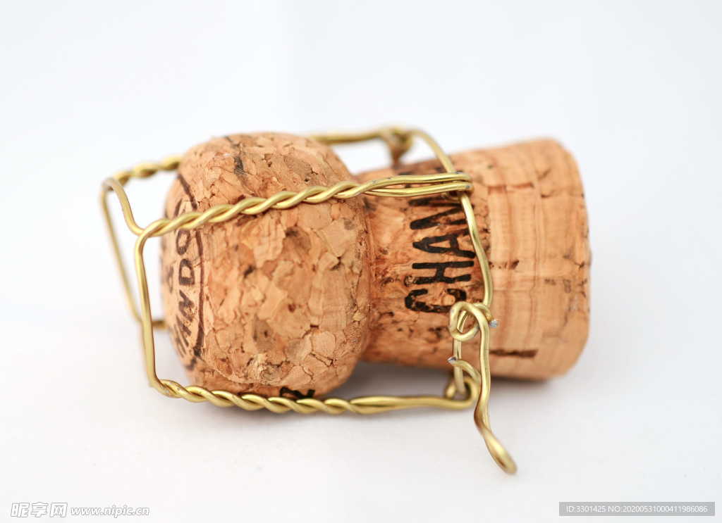 棕色软木塞特写