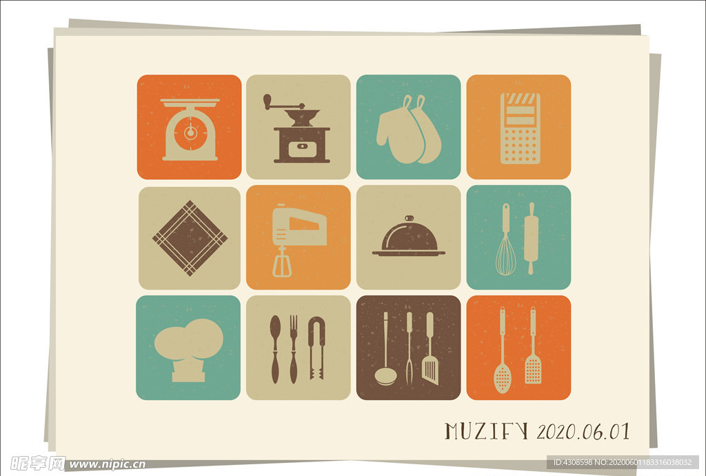 12款入复古厨具图标