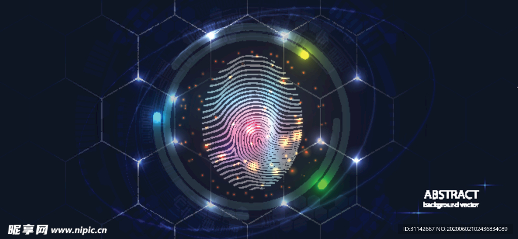 科技背景 指纹识别