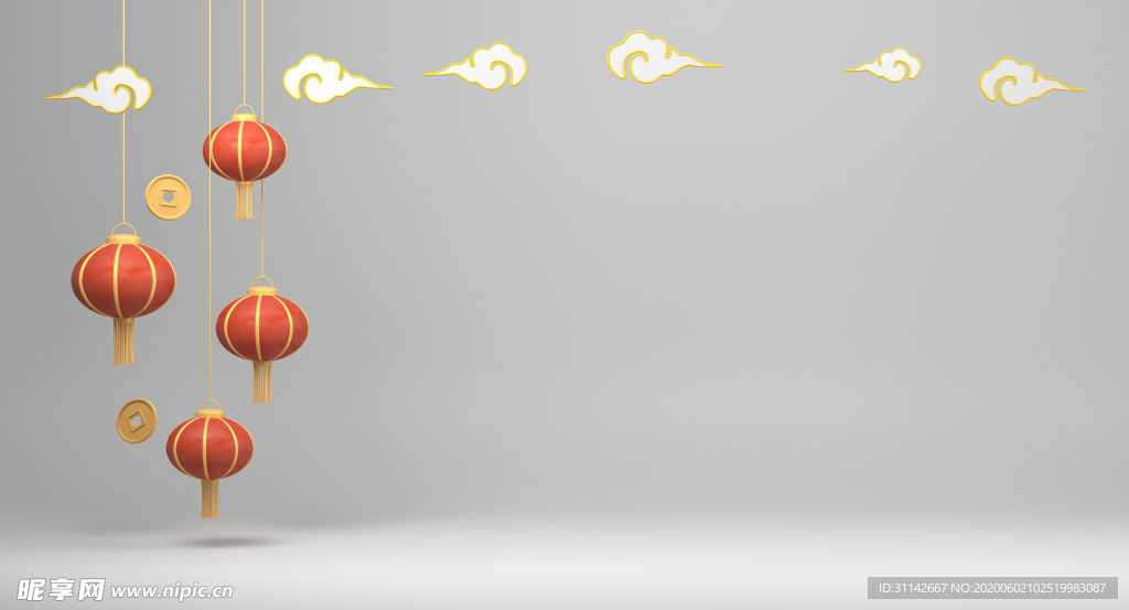 中式背景 灯笼