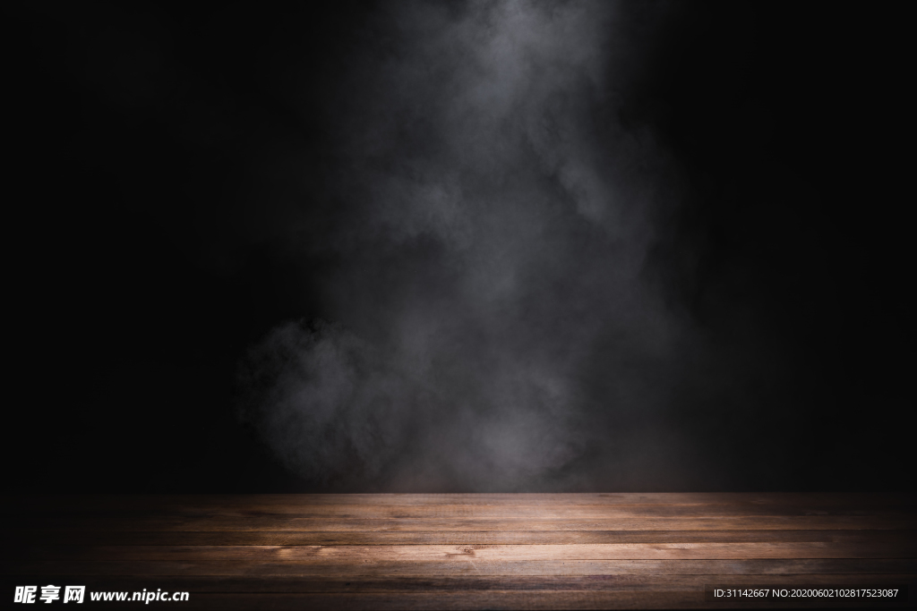 木桌背景 聚光灯